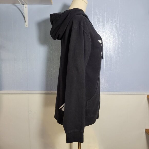 Fly Racing Snow Primary Woman's Small Black White Print Hooded Hoodie - Picture 5 of 12